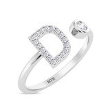 Photo of Lisa "D" 1/8 ct tw. Lab Grown Diamond Ring 10K White Gold [FR1941W]