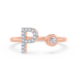 Photo of Lisa "P" 1/8 ct tw. Lab Grown Diamond Ring 14K Rose Gold [FR1953R]
