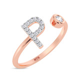 Photo of Lisa "P" 1/8 ct tw. Lab Grown Diamond Ring 14K Rose Gold [FR1953R]