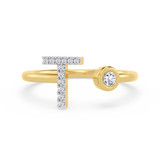 Photo of Lisa "T" 1/10 ct tw. Lab Grown Diamond Ring 10K Yellow Gold [FR1957Y]