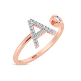 Photo of Lisa "A" 1/8 ct tw. Lab Grown Diamond Ring 10K Rose Gold [FR1938R]