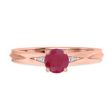 Photo of Irit 3/4 CT. T.W. Ruby and diamond Engagement Ring 10K Rose Gold [BT2078RE-C000]