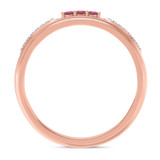 Photo of Diantha 1/5 Carat T.W. Ruby and Diamond Matching Wedding Band Set 14K Rose Gold [BT2079RM]
