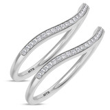 Photo of Diantha 1/5 ct tw. Diamond Same Sex Ladies Band Set 10K White Gold [WL2079W]