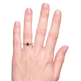 Photo of Mawar 7/8 Carat T.W. Ruby and diamond Engagement Ring 14K Yellow Gold [BT2075YE-C000] [HT]