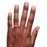 Photo of Mawar 1/5 Carat T.W. Ruby and Diamond Same Sex Ladies Band Set 14K Yellow Gold [BT2075YL] [HT-4]