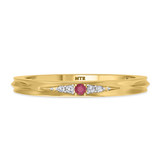 Photo of Irit 1/20 Carat T.W. Ruby and Diamond Ladies Wedding Band 10K Yellow Gold [BT2078YL]