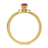 Photo of Hana 2/3 Carat T.W. Ruby and Diamond Matching Bridal Ring Set 14K Yellow Gold [BT2073YE-C000]