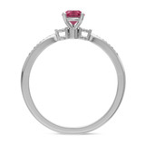 Photo of Hana 2/3 CT. T.W. Ruby and Diamond Matching Bridal Ring Set 14K White Gold [BT2073WE-C000]