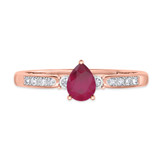 Photo of Hana 1/2 Carat T.W. Ruby and diamond Engagement Ring 10K Rose Gold [BT2073RE-C000]