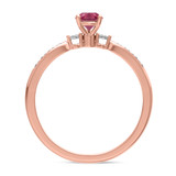 Photo of Hana 1/2 Carat T.W. Ruby and diamond Engagement Ring 10K Rose Gold [BT2073RE-C000]