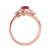 Photo of Holly 1 3/4 CT. T.W. Ruby and Diamond Matching Bridal Ring Set 14K Rose Gold [BT2071RE-C000]