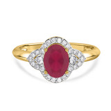 Photo of Holly 1 2/3 Carat T.W. Ruby and diamond Engagement Ring 14K Yellow Gold [BT2071YE-C000]