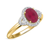 Photo of Holly 1 2/3 Carat T.W. Ruby and diamond Engagement Ring 14K Yellow Gold [BT2071YE-C000]