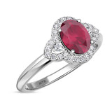 Photo of Holly 1 2/3 Carat T.W. Ruby and diamond Engagement Ring 10K White Gold [BT2071WE-C000]