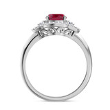 Photo of Holly 1 2/3 Carat T.W. Ruby and diamond Engagement Ring 10K White Gold [BT2071WE-C000]