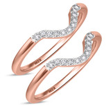 Photo of Holly 1/5 ct tw. Diamond Same Sex Ladies Band Set 14K Rose Gold [WL2071R]