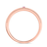 Photo of Evanthe 1/3 CT. T.W. Ruby and Diamond Matching Wedding Band Set 10K Rose Gold [BT2072RM]
