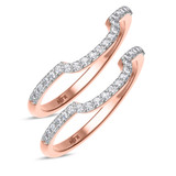 Photo of Evanthe 1/3 ct tw. Diamond Same Sex Ladies Band Set 10K Rose Gold [WL2072R]