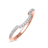 Photo of Evanthe 1/3 CT. T.W. Ruby and Diamond Matching Wedding Band Set 14K Rose Gold [BT2072RL]