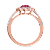 Photo of Kana 2 1/6 CT. T.W. Ruby and Diamond Matching Bridal Ring Set 14K Rose Gold [BT2068RE-C000]