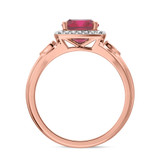 Photo of Erica 2 1/10 Carat T.W. Ruby and Diamond Trio Matching Wedding Ring Set 14K Rose Gold [BT2070RE-C000]