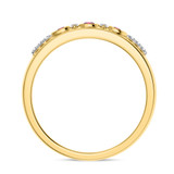 Photo of Kana 1/5 CT. T.W. Ruby and Diamond Matching Wedding Band Set 10K Yellow Gold [BT2068YM]