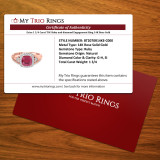 Erica 1 3/4 Carat T.W. Ruby and diamond Engagement Ring 14K Rose Gold