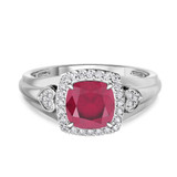 Photo of Erica 1 7/8 Carat T.W. Ruby and Diamond Matching Bridal Ring Set 10K White Gold [BT2070WE-C000]