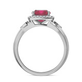 Photo of Erica 1 7/8 Carat T.W. Ruby and Diamond Matching Bridal Ring Set 10K White Gold [BT2070WE-C000]