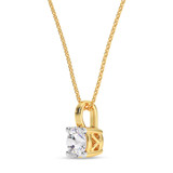 Photo of Pinkie 1/2 CT. T.W. Lab Grown Diamond Solitaire Pendant 14K Yellow Gold [SP1930Y-C000]
