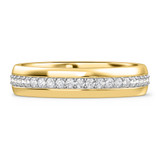Photo of Melika 1/5 ct tw. Lab Grown Diamonds Mens Band 14K Yellow Gold [BT1408YM]