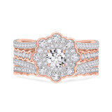 Photo of Hailee 2 2/3 ct tw. Lab Grown Diamond Round Solitaire Bridal Set 14K Rose Gold [BR1424R-L070]