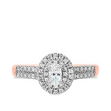 Photo of Isma 5/8 Carat T.W. Oval Solitaire Bridal Set 14K Rose Gold [BT913RE-C000]