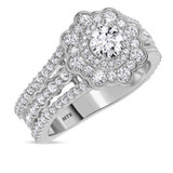 Photo of Hailee 2 2/3 ct tw. Lab Grown Diamond Round Solitaire Bridal Set 14K White Solid Gold [BT1424WE-L070]