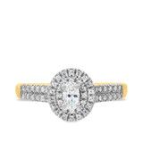 Photo of Isma 5/8 Carat T.W. Oval Solitaire Bridal Set 10K Yellow Gold [BT913YE-C000]