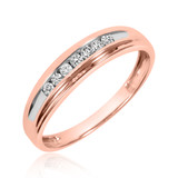 Photo of Tallulah 1/3 ct tw. Diamond Wedding Band Set 10K Rose Gold [BT524RL]