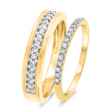 Photo of Dean 1/2 ct tw. Diamond Wedding Band Set 10K Yellow Gold [WB911Y]