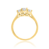 Photo of Eleana 1 1/10 Carat T.W. Diamond Oval Solitaire Bridal Set 10K Yellow Gold [BT354YE-V045]