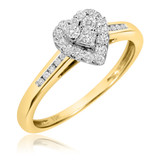 Photo of Bella 3/4 ct tw. Diamond Heart Cluster Trio Set 10K Yellow Gold [BT534YE-C000]