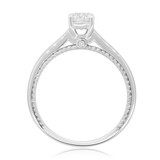 Photo of Mae 1/2 Carat T.W. Diamond Round Solitaire Bridal Set 10K White Gold [BT460WE-R045]
