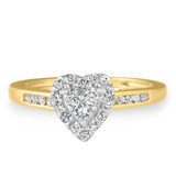 Photo of Bella 1/3 ct tw. Diamond Heart Cluster Engagement Ring 10K Yellow Gold [BT534YE-C000]