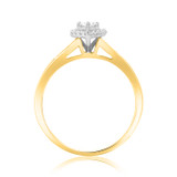 Photo of Bella 1/3 ct tw. Diamond Heart Cluster Engagement Ring 10K Yellow Gold [BT534YE-C000]