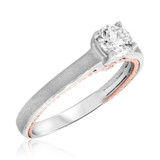 Photo of Eternally 5/8 ct tw. Round Solitaire Diamond Bridal Ring Set 14K White Gold [BT460WE-C000]