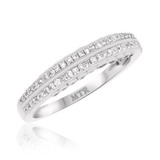 Photo of Hope 1/2 ct tw. Diamond Wedding Band Set 10K White Gold [BT218WL]