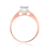 Photo of Petite Elegance 2/3 ct tw. Diamond Princess Cluster Engagement Ring 10K Rose Gold [BT590RE-C000]