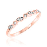 Photo of Jocelyn 1 1/6 ct tw. Diamond Round Solitaire Trio Set 10K Rose Gold [BT909RL]