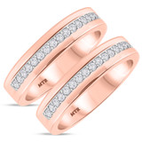 Photo of Soban 7/8 ct tw. Diamond Same Sex Mens Band Set 10K Rose Gold [WM362R]