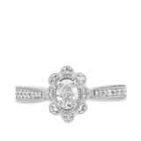Photo of Lyla 2/3 CT. T.W. Diamond Oval Solitaire Bridal Set 14K White Gold [BT212WE-C000]