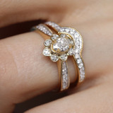 Photo of Lyla 2/3 CT. T.W. Diamond Oval Solitaire Bridal Set 14K White Gold [BR212W-C000]